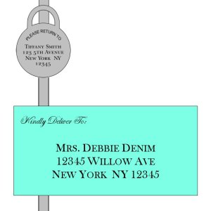 sample with circle return address