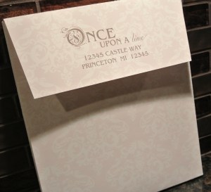 custom printed inside and out with the return address on the flap