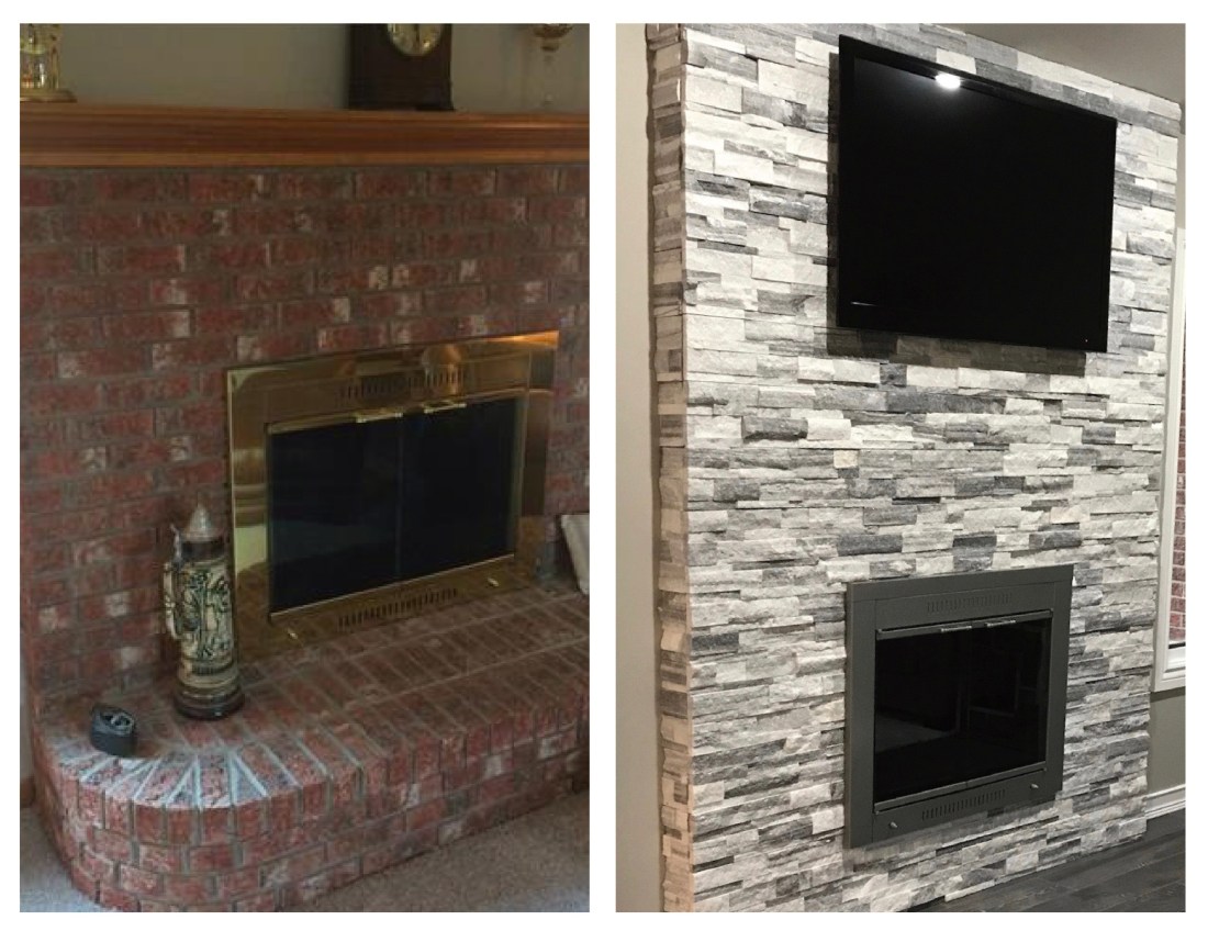 Orchardview fireplace before and after